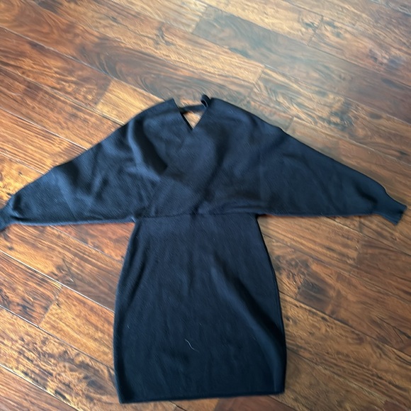 Zonsaoja | Women's Sweater Dress V Neck Long Sleeve Backless - Picture 10 of 15